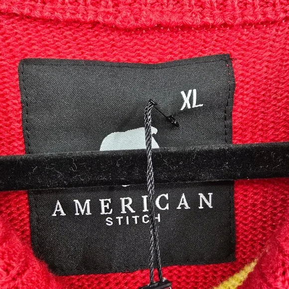 New‎ American Stitch Bone Pugz N Harmony Ugly Christmas Sweater Red XL Menswear - Picture 4 of 11